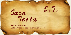 Sara Tesla vizit kartica